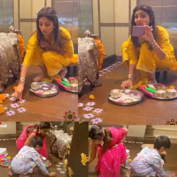 From Kangana Ranaut to Shilpa Shetty, these hotties make their own Rangoli on Diwali