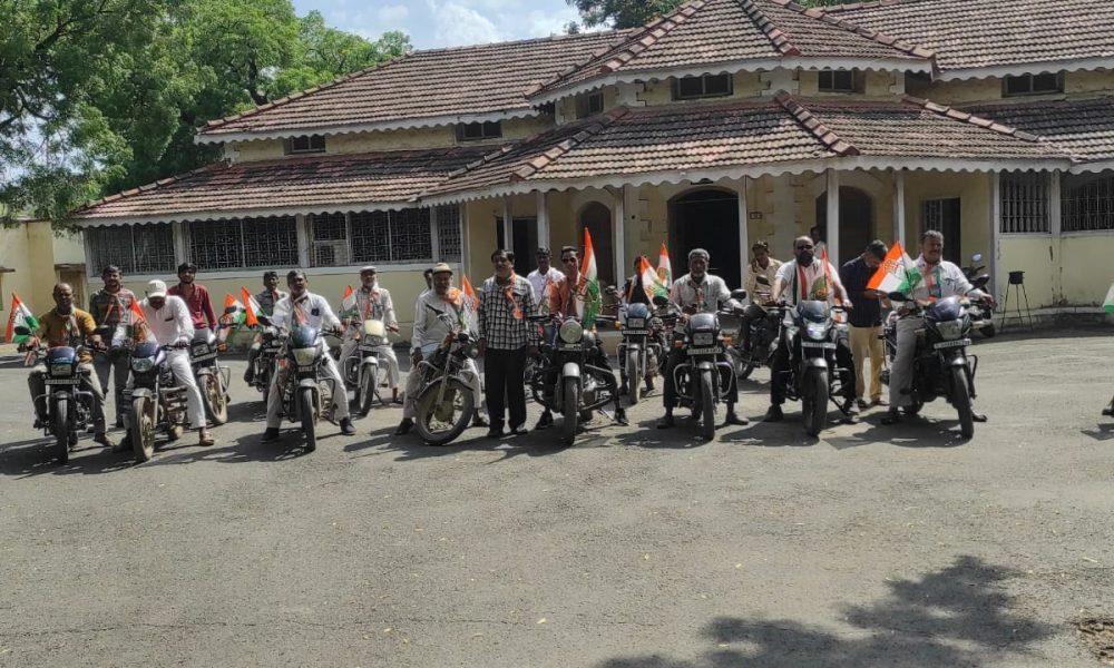 A bike rally was organized by the entire Sihore Taluka Congress as part of Bharat Jodo Yatra