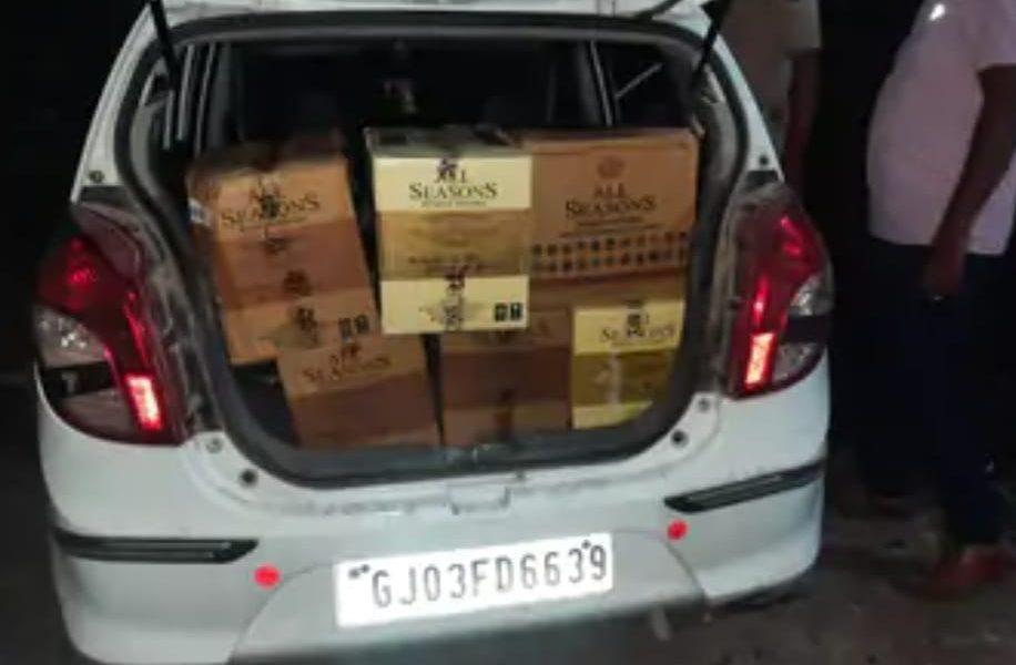 three-accused-absconded-with-a-car-full-of-liquor-including-the-son-of-botad-district-woman-bjp-vice-president