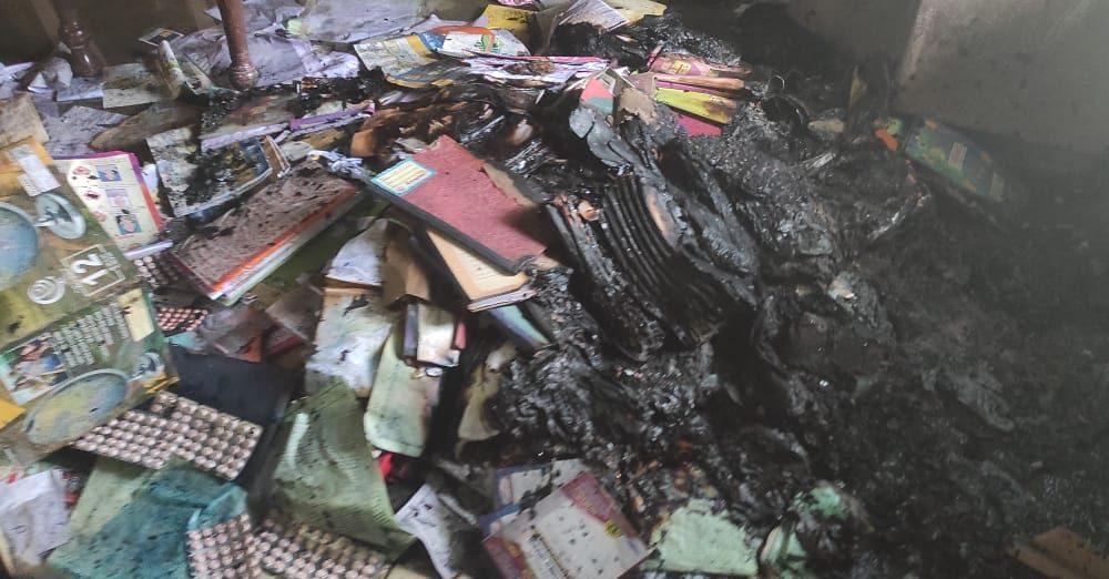 In Sihore, anti-social elements broke into the school and vandalized the literature