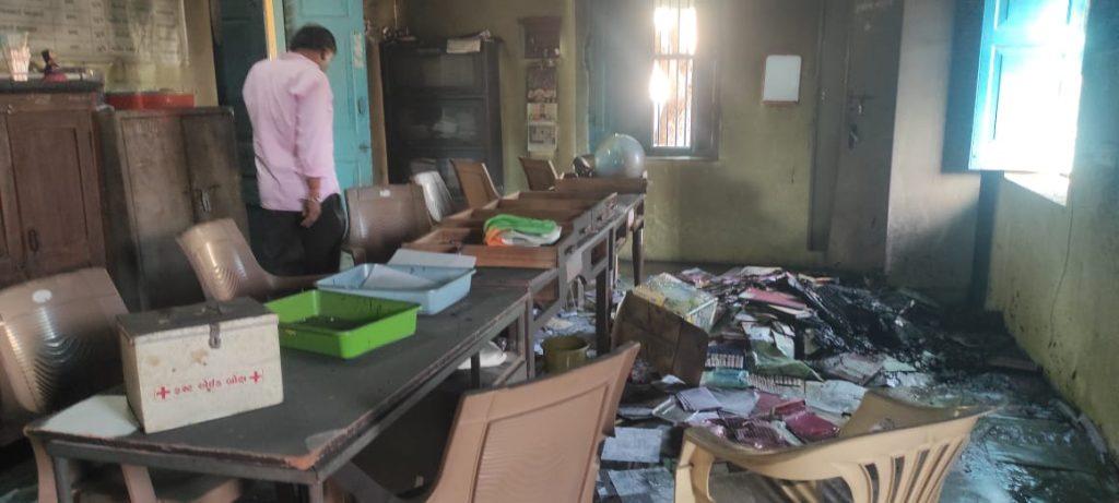 In Sihore, anti-social elements broke into the school and vandalized the literature