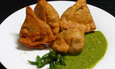 Lalajibhai's samosas are famous in Dungarpur, Rajasthan, with Gujarati chutney adding to the flavor.