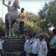 The cleaning of the statue of the Queen of Jhansi was carried out by the Sihore Congress Committee.