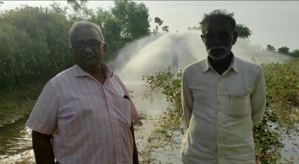 Leakage of millions of liters of water in Narmada line near Ghangli, Sihore; Water entered the farmers' fields