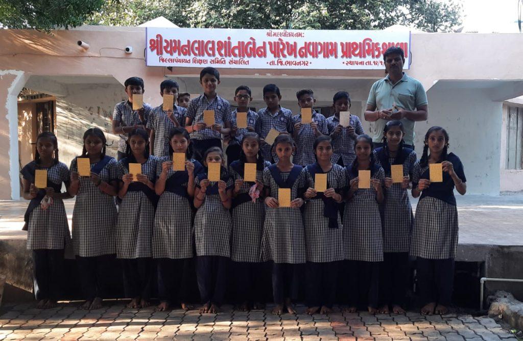 Voter Awareness Programs in Purjosh; Sihore Navagam school children wrote a letter to their mother saying that voting must be done