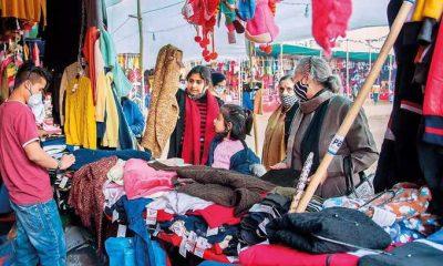 The market of warm clothes is booming due to the cold winter
