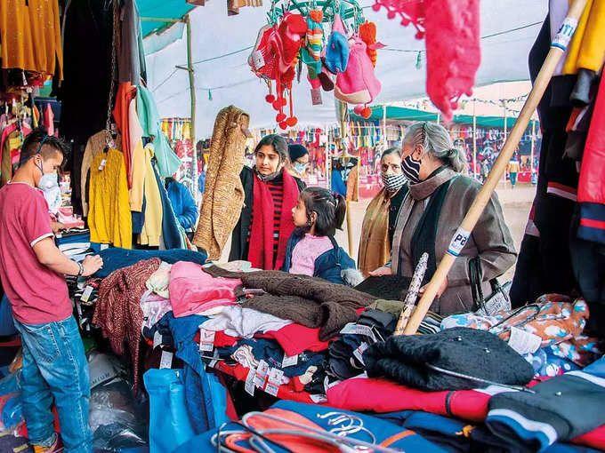 The market of warm clothes is booming due to the cold winter