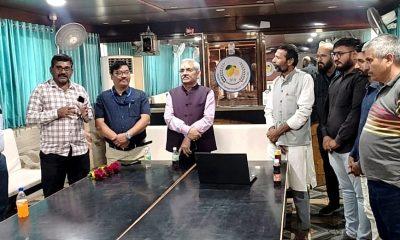 Top officials visiting Farmer Producers Institute at Amargarh, Sihore