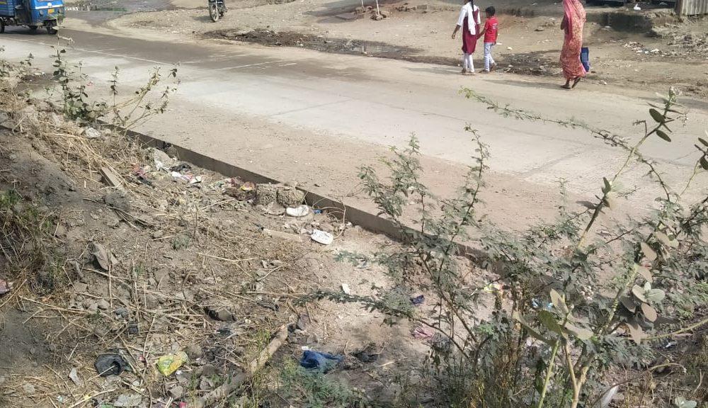 The CC road side constructed from Tana Chowkdi of Sihore to Leelapir needs to be filled with soil