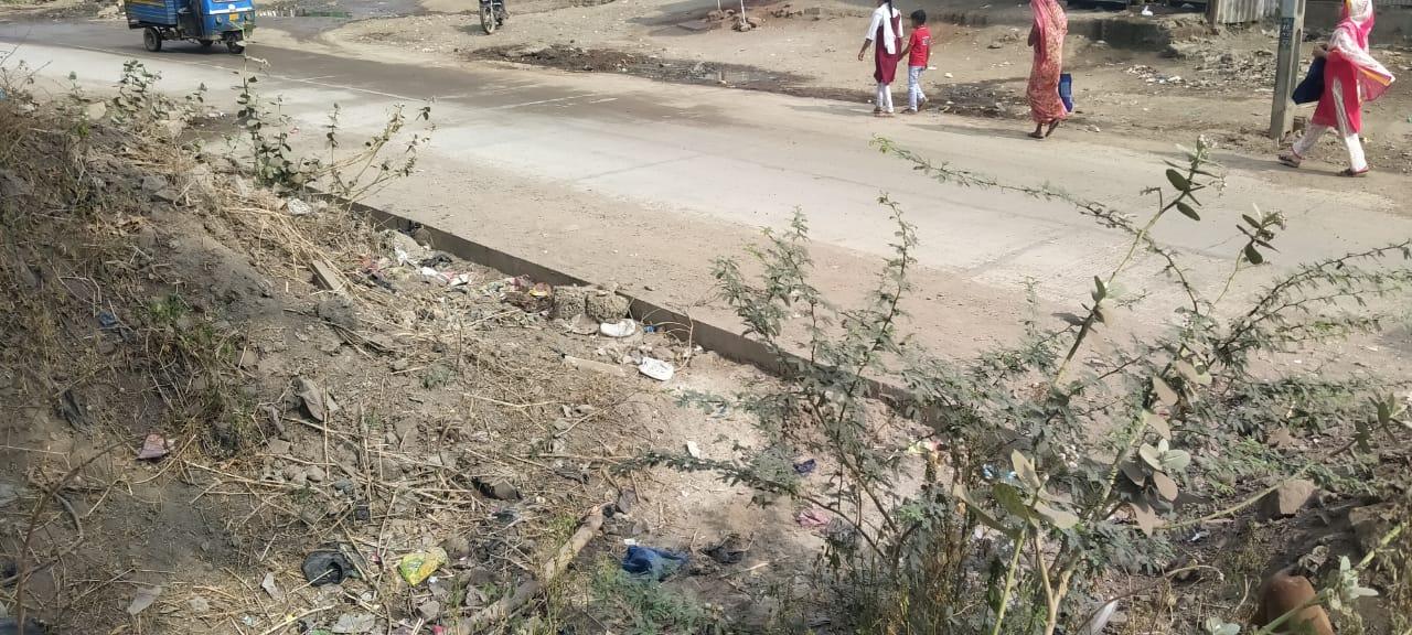 The CC road side constructed from Tana Chowkdi of Sihore to Leelapir needs to be filled with soil