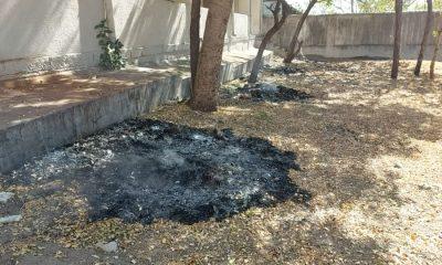 Bhavnagar University owned hostel students protest due to extreme dirtiness.