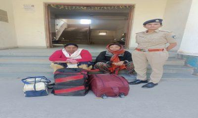 Three people, including two women, were caught selling liquor in a Piago rickshaw near Bhavnagar