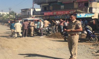 Strict action by the police against people who were roaming and driving at high speed in Tana village of Sihore.