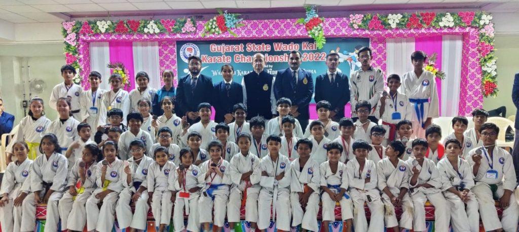 Children of Bhavnagar won the Gujarat State Karate Championship 2022 at Gandhinagar