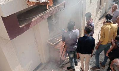 When a fire broke out in a residential house in Panjrapol area of Sihore, the fire brigade reached the scene and prevented the loss of lakhs.