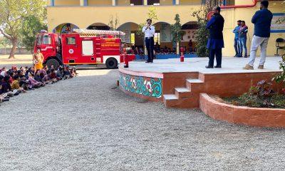 Sihor; Fire safety training to girl students at Satchidananda Gurukul Vidyalaya School