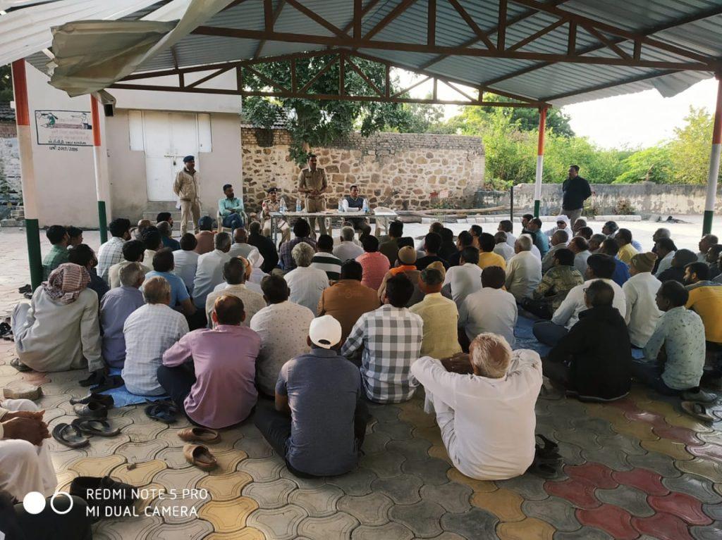 Police assurance to teach anti-social elements a proper lesson; A folk darbar was held at Mota Surka village in Sihore