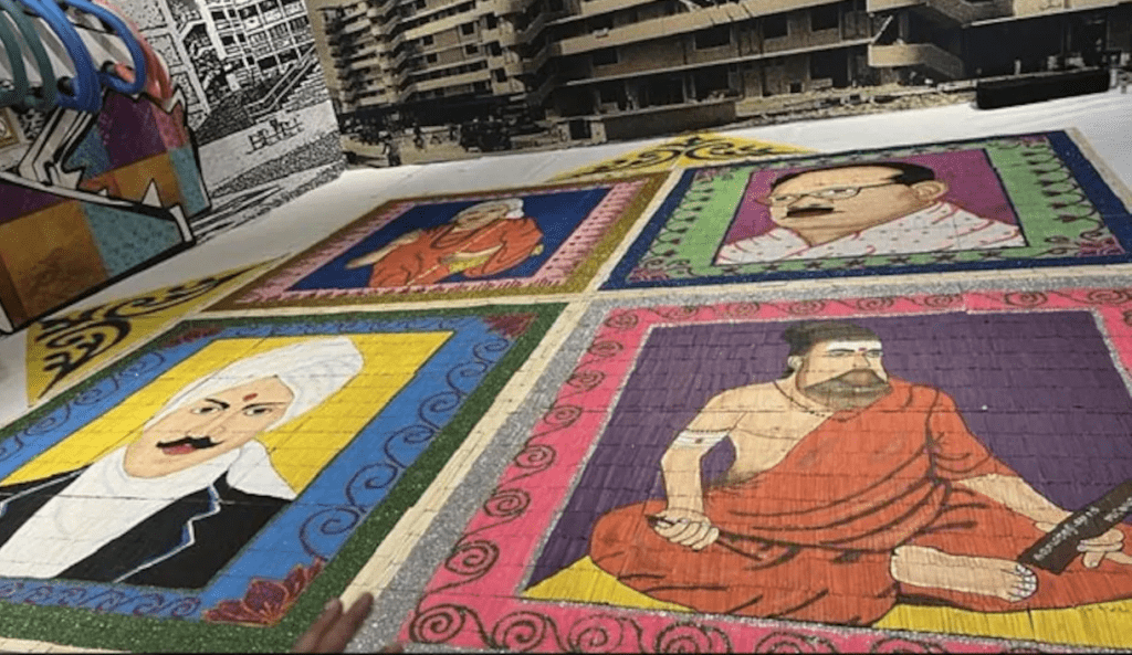 Indian Mother-Daughter Stunning Rangoli Named in Singapore Book of Records