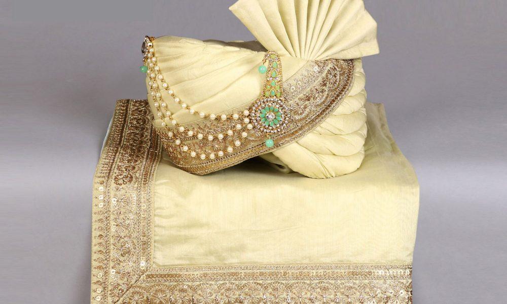 A safa that flourishes in design and style to adorn the head of the groom, groomsmen and host.