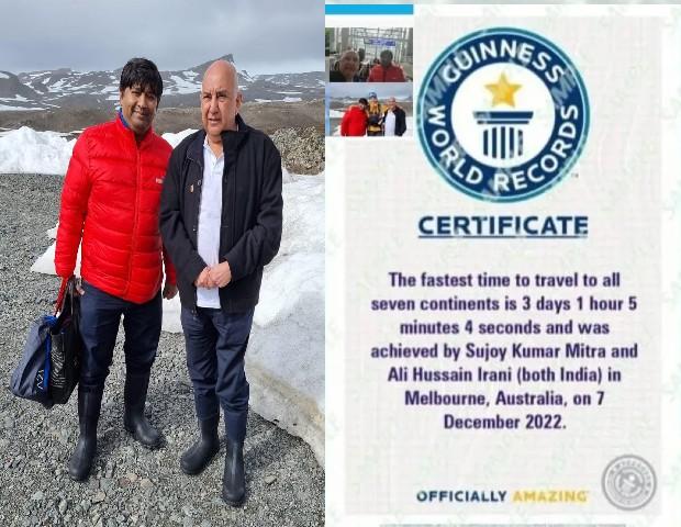These two Indians have set a world record by traveling to 7 continents in 73 hours!