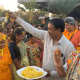 Haldi rasam program for girls was organized by Viramadhanta organization before Samu Lagna Utsav.