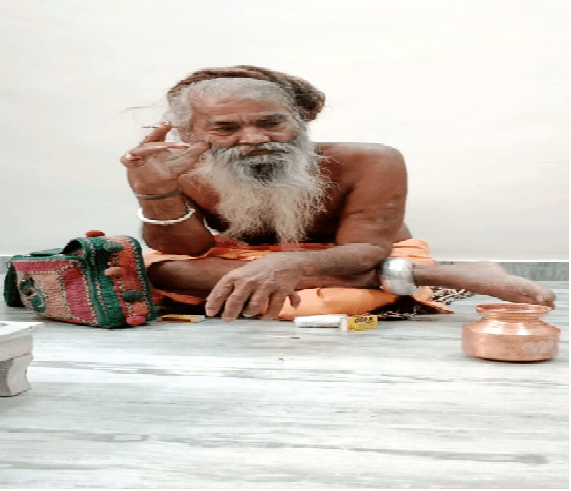 Venerable Mahant Devlok of Gandhari Ashram on Tana Road in Sihore misses