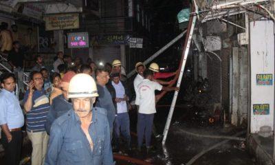 Bhavnagar: Fire broke out in ten shops of Sanghvi Chamber on Pirchhalla Street