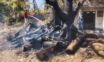 a-fire-broke-out-in-a-pile-of-wood-in-a-crematorium-located-in-gundala-sihore