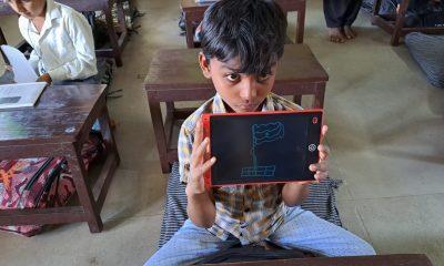 A novel experiment by a teacher of Palitana's Zawerchand Meghani School: Children were given a digital board