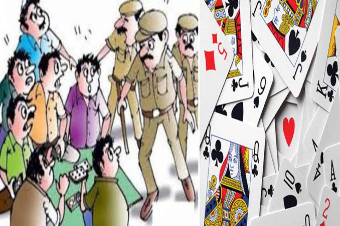 Gamblers ran wild; Sihore police raids in Nawagam area; Film scenes were created