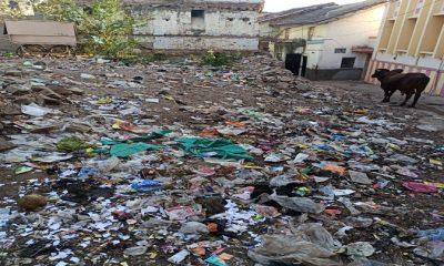 cleanliness-only-on-paper-heap-of-dirt-near-mahila-mandal-near-sihore-old-municipality