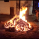 In different areas of Sihore, people burnt Holika even in the midst of rainy and windy weather.