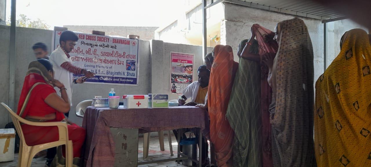 Kajavdar and Motasurka village conducted free hemoglobin and BP diabetes diagnosis camp for sisters.