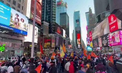 Khalistan supporters rally in Times Square, USA; Raised anti-India slogans