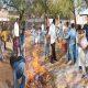 Sihore's Krishnapara village teaches crematorium cleaning lessons - children take up cleaning