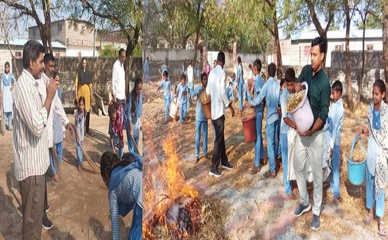 Sihore's Krishnapara village teaches crematorium cleaning lessons - children take up cleaning