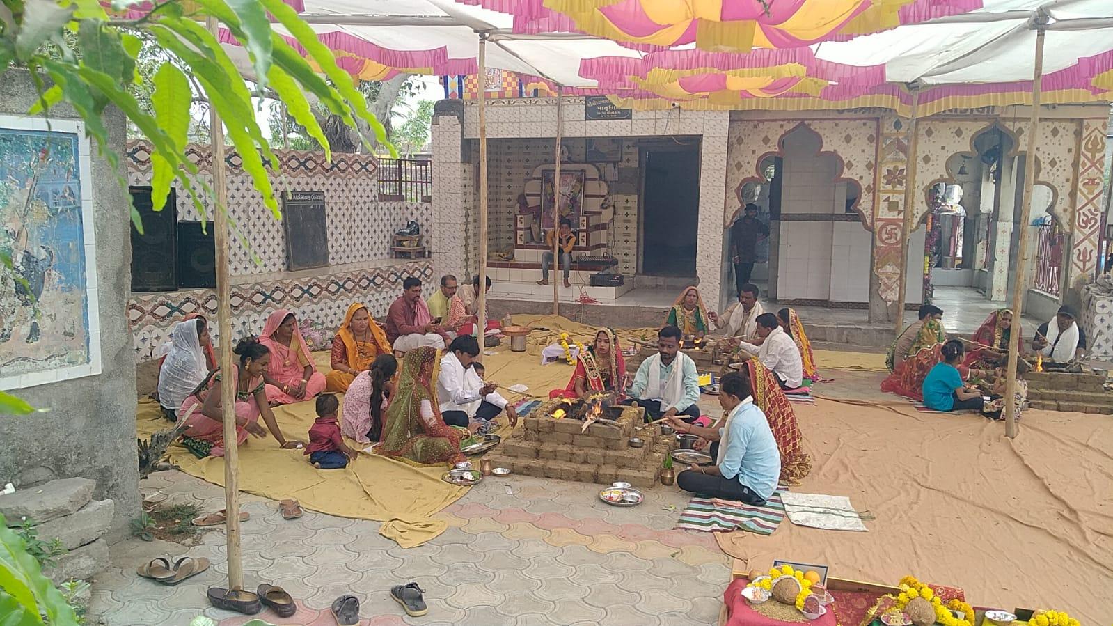 Yagya and Batuk food program at Meldima temple near Brahmakund in Sihore