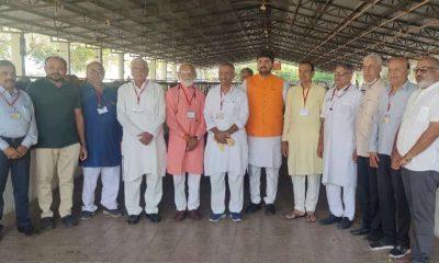 Vishwa Hindu Parishad Saurashtra Province Study Class Meeting held at Vihaldham Paiyad, - Leaders and office bearers were present.