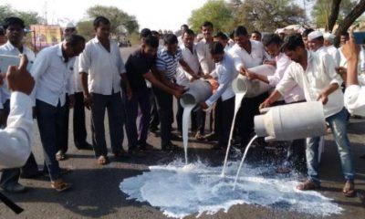 Tamil Nadu : Dairy farmers angered by non-increase in milk prices, protested by throwing on roads