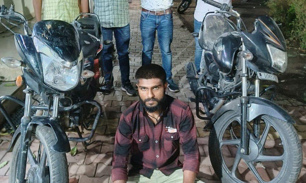 Kuldeep Boricha was caught with two stolen bikes from Nesda village in Sihore