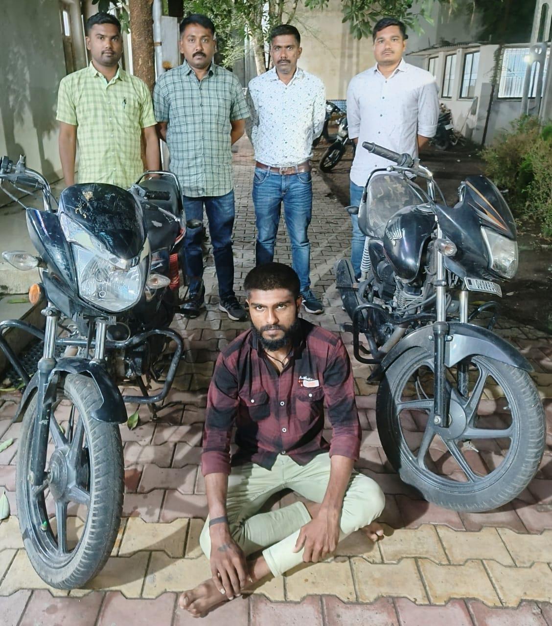 Kuldeep Boricha was caught with two stolen bikes from Nesda village in Sihore