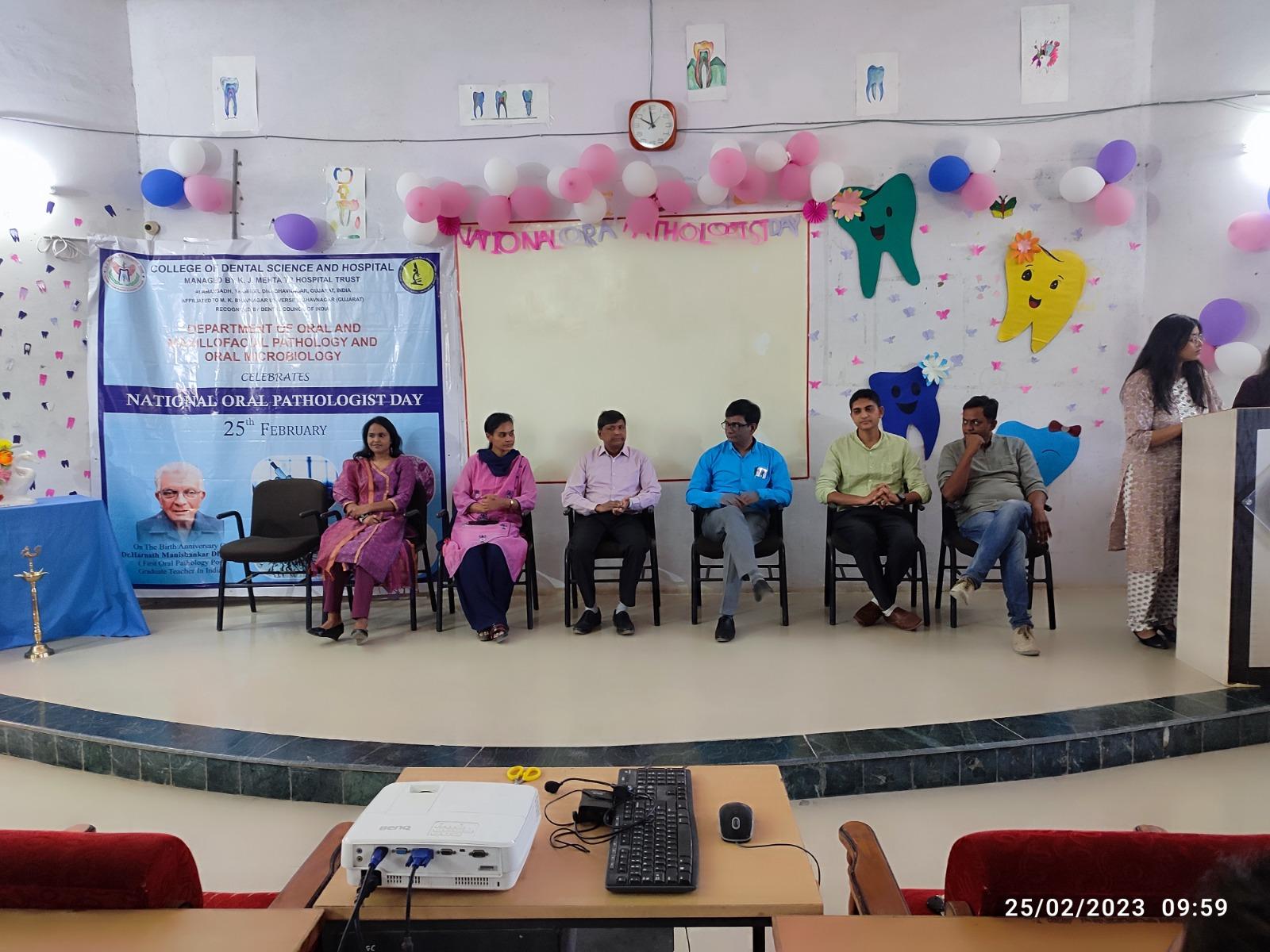 National Oral Pathologist Day Celebration at College of Dental Science and Hospital at Jithari Village, Sihore
