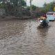 Water overflows on the dug-out road of Sagwadi - Pedestrians and motorists are stuck due to rain