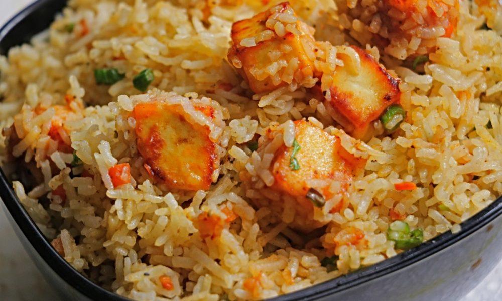 Make this super tasty Paneer Fried Rice with Paneer and Vegetables, your mouth will water just by looking at it.