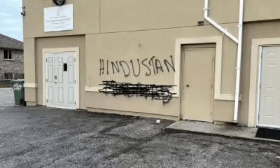 Once again Canada's Hindu temple vandalized, anti-India slogans written on the walls