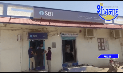 In the SBI branch of Madha village of Sihore, the customers who drive the cart with less staff.