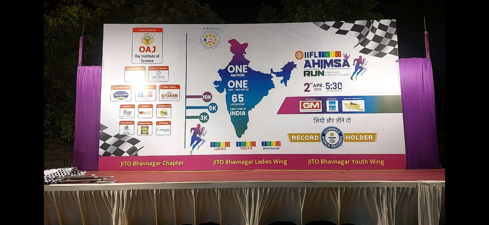 1500 people ran marathon in Bhavnagar early today