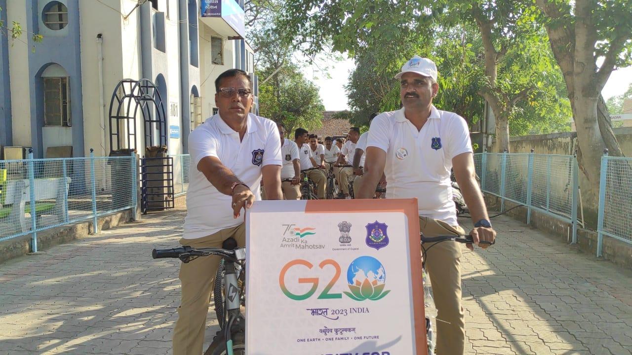 Sehore Police organized a cycle rally to create awareness about G20