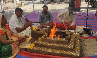Navchandi yajna was held at Meldi Mana temple in Ramparawala, Sir village, Sihore