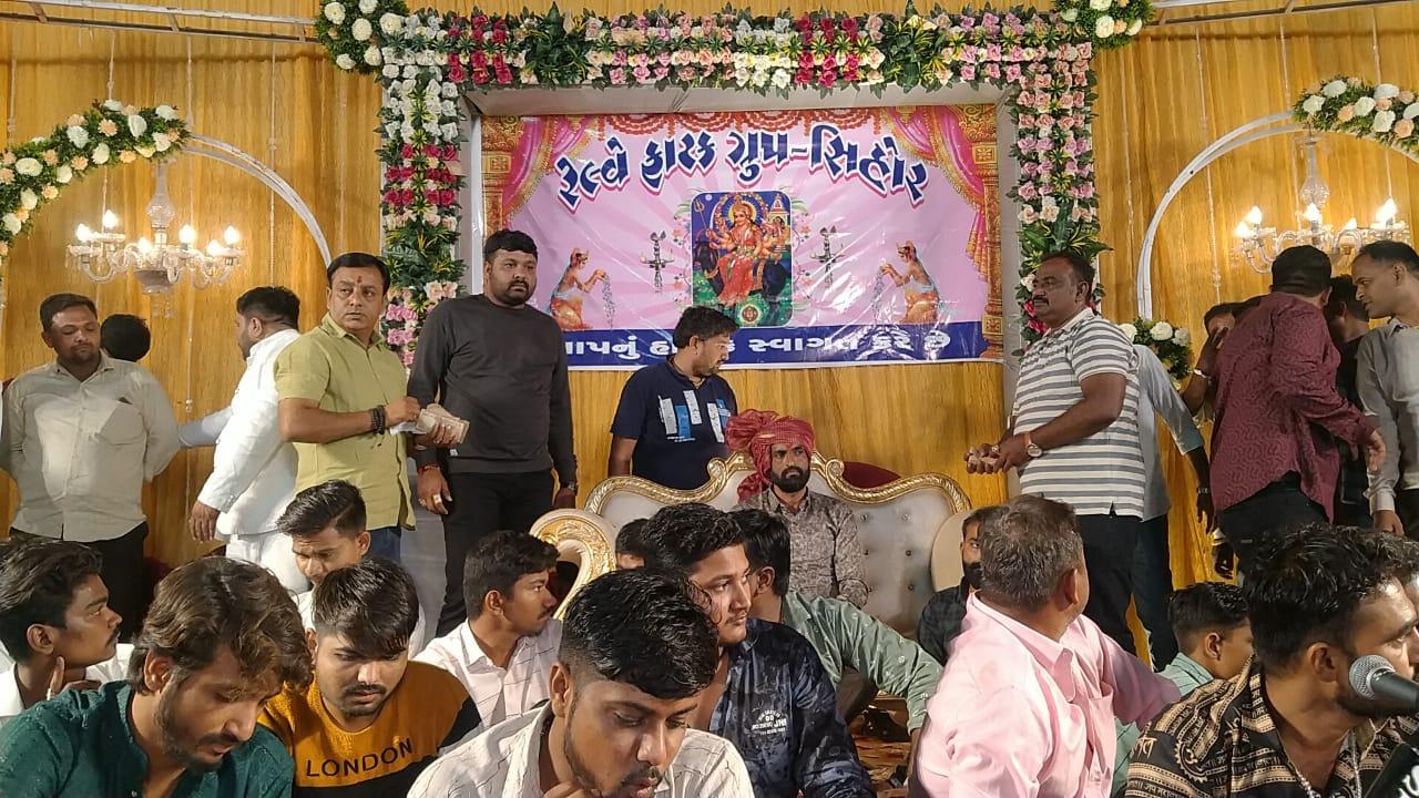 Meldi Mataji Mitra Group Mandal of Railway Gate Acacia of Sihore organized Navarang Mandava of Grand Mataji.